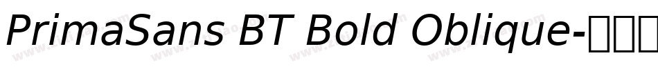 PrimaSans BT Bold Oblique字体转换